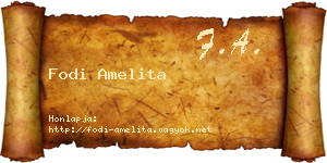 Fodi Amelita névjegykártya